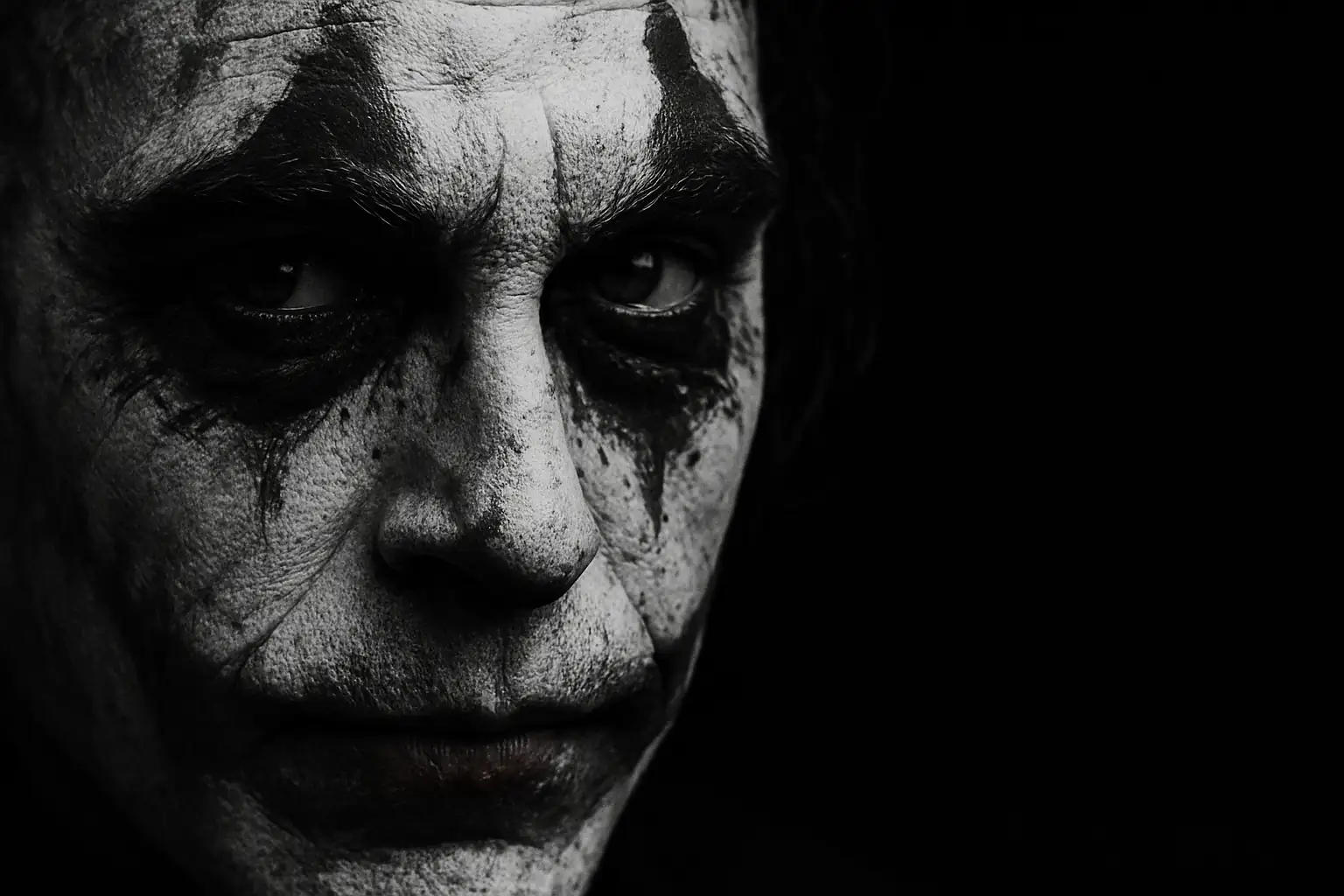 Monochrome human eye close-up